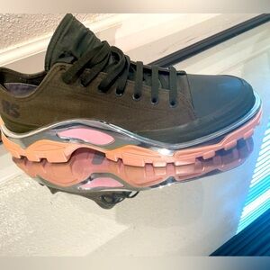Raf Simons Green and Pink adidas Originals Edition RS Detroit Runner Sneakers